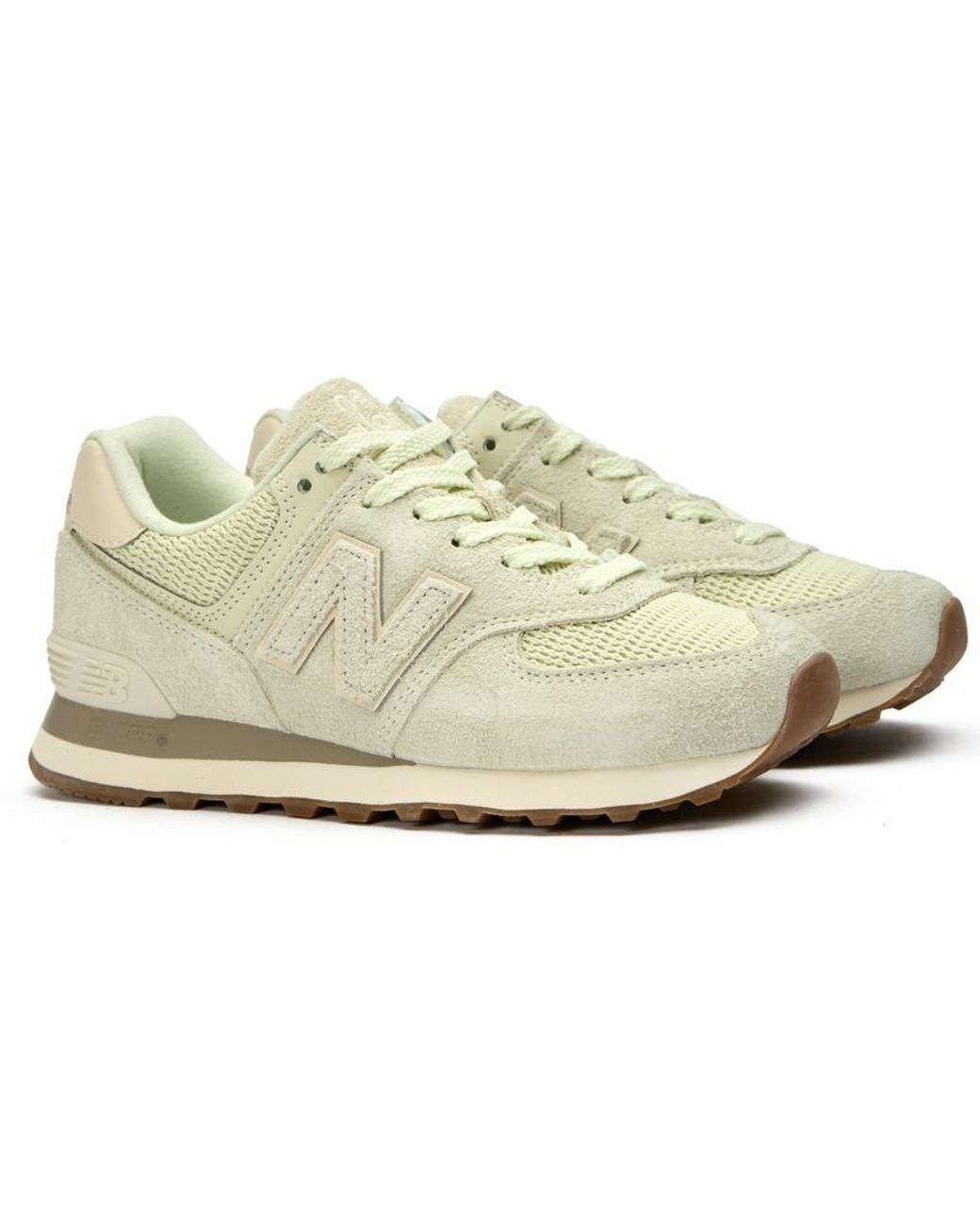 New Balance White 574 Trainers