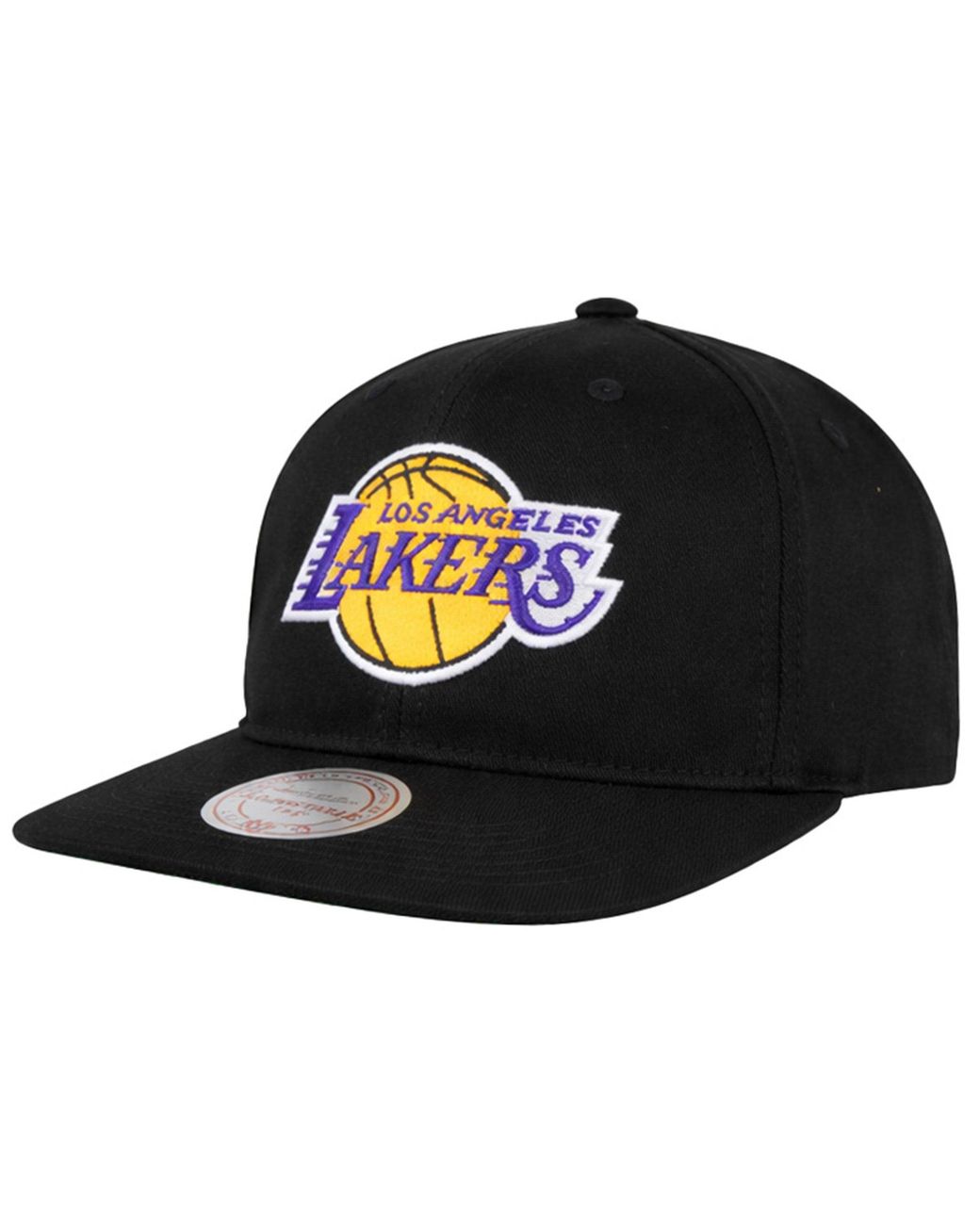 Mitchell & Ness Black Nba Los Angeles Lakers Logo Deadstock Cap Cotton