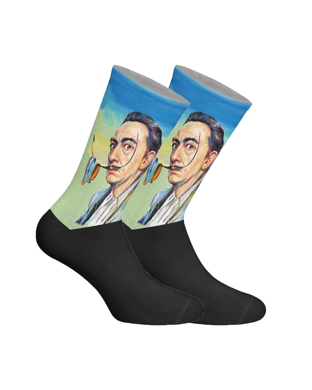 Jenes Socks Blue Elastic Printed Long