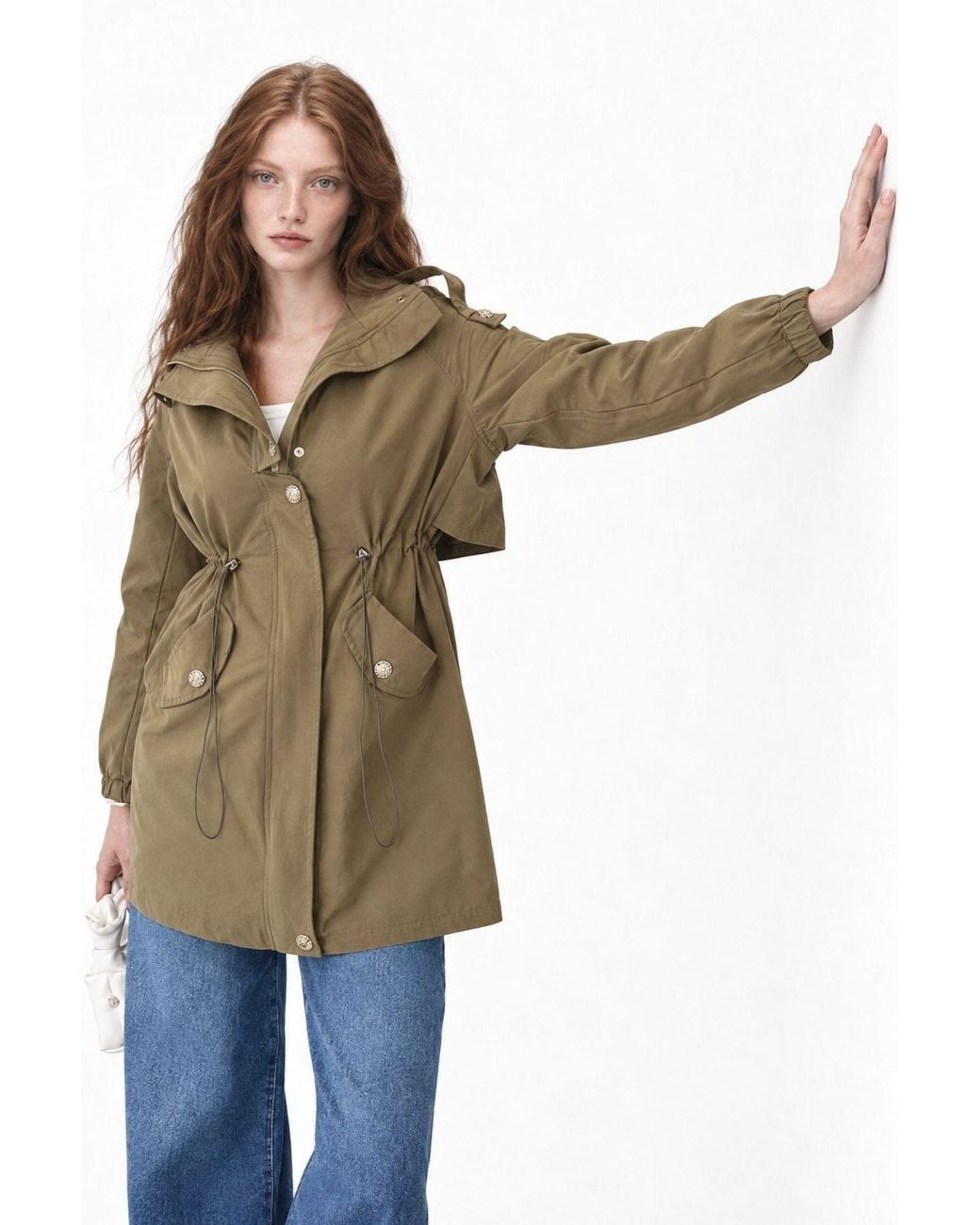 puka Brown Trench Coat