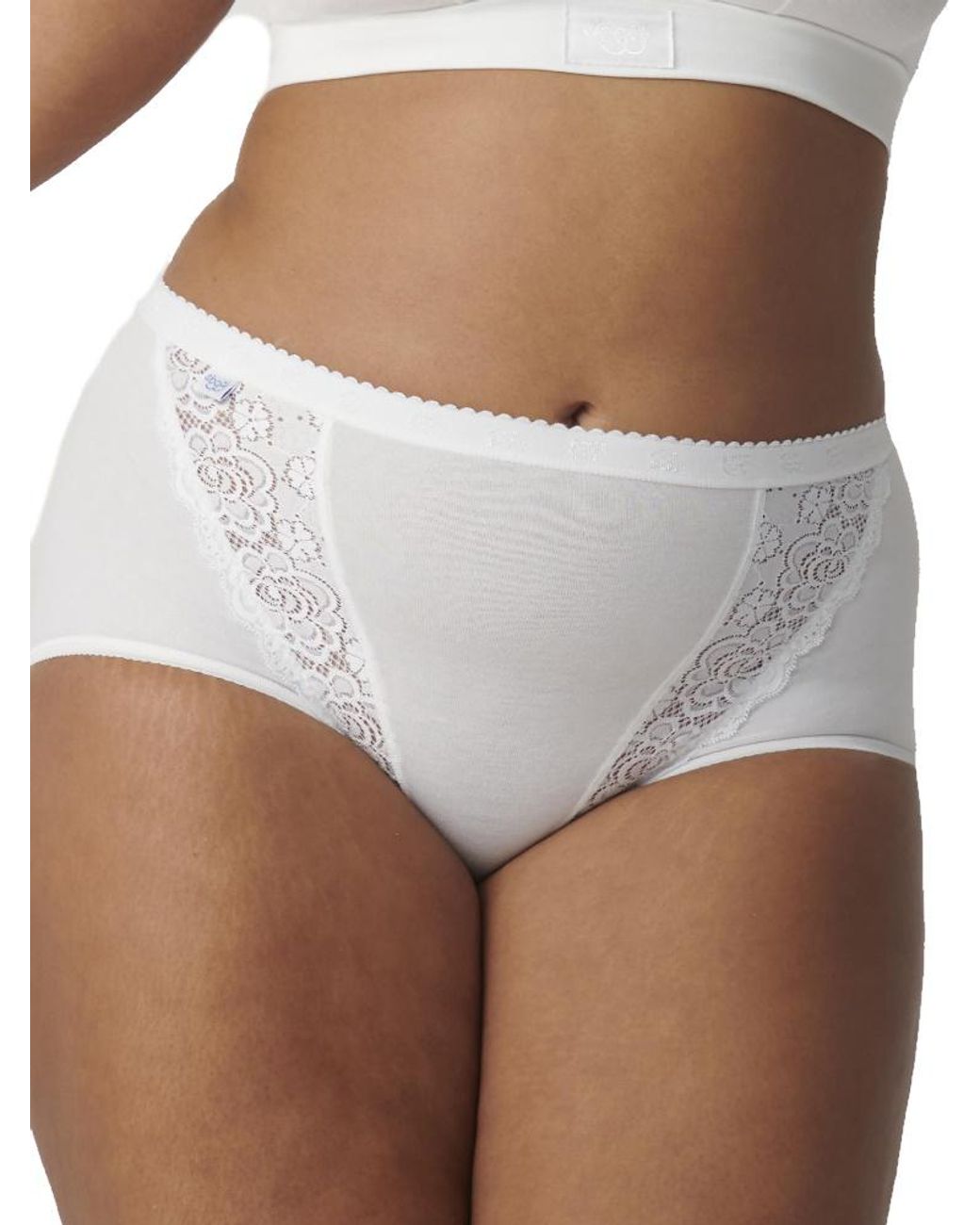 Sloggi White Chic Maxi 4 Pack Briefs