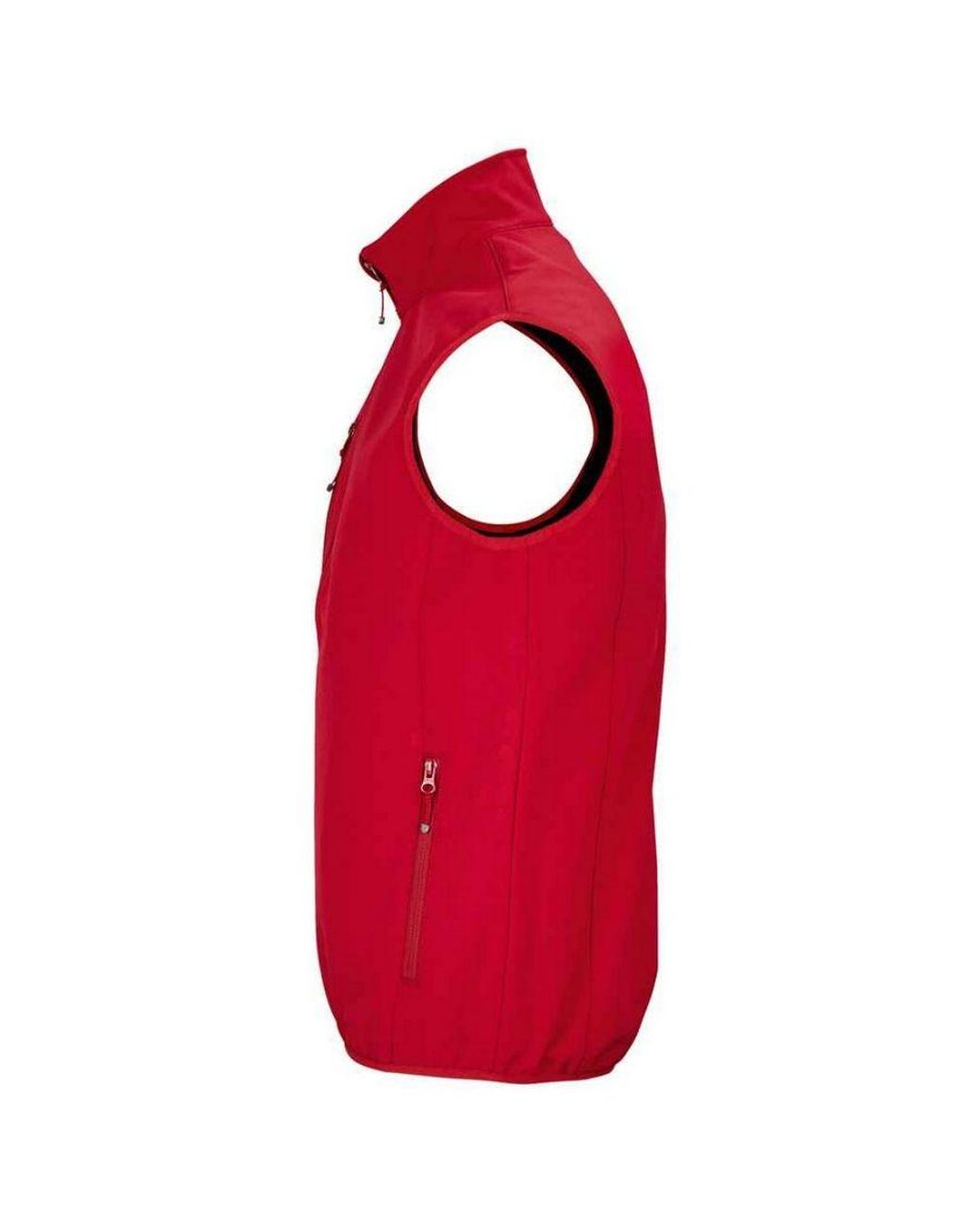Sol's Red Falcon Softshell Recycled Body Warmer (Pepper) for men