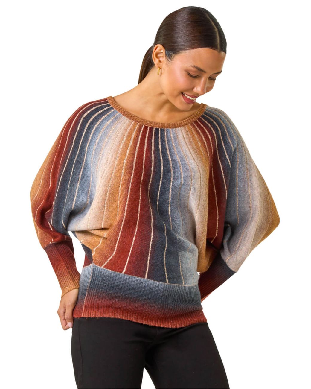 Roman Multicolor Spacedye Sunray Knit Jumper