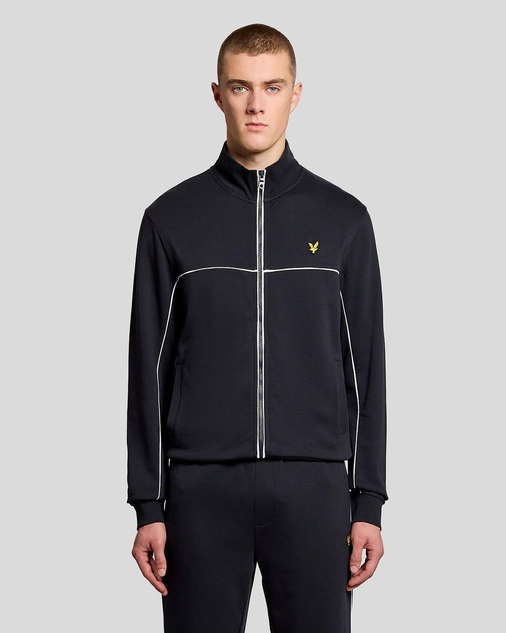 Lyle & Scott Blue Piped Full Zip Track Top for men