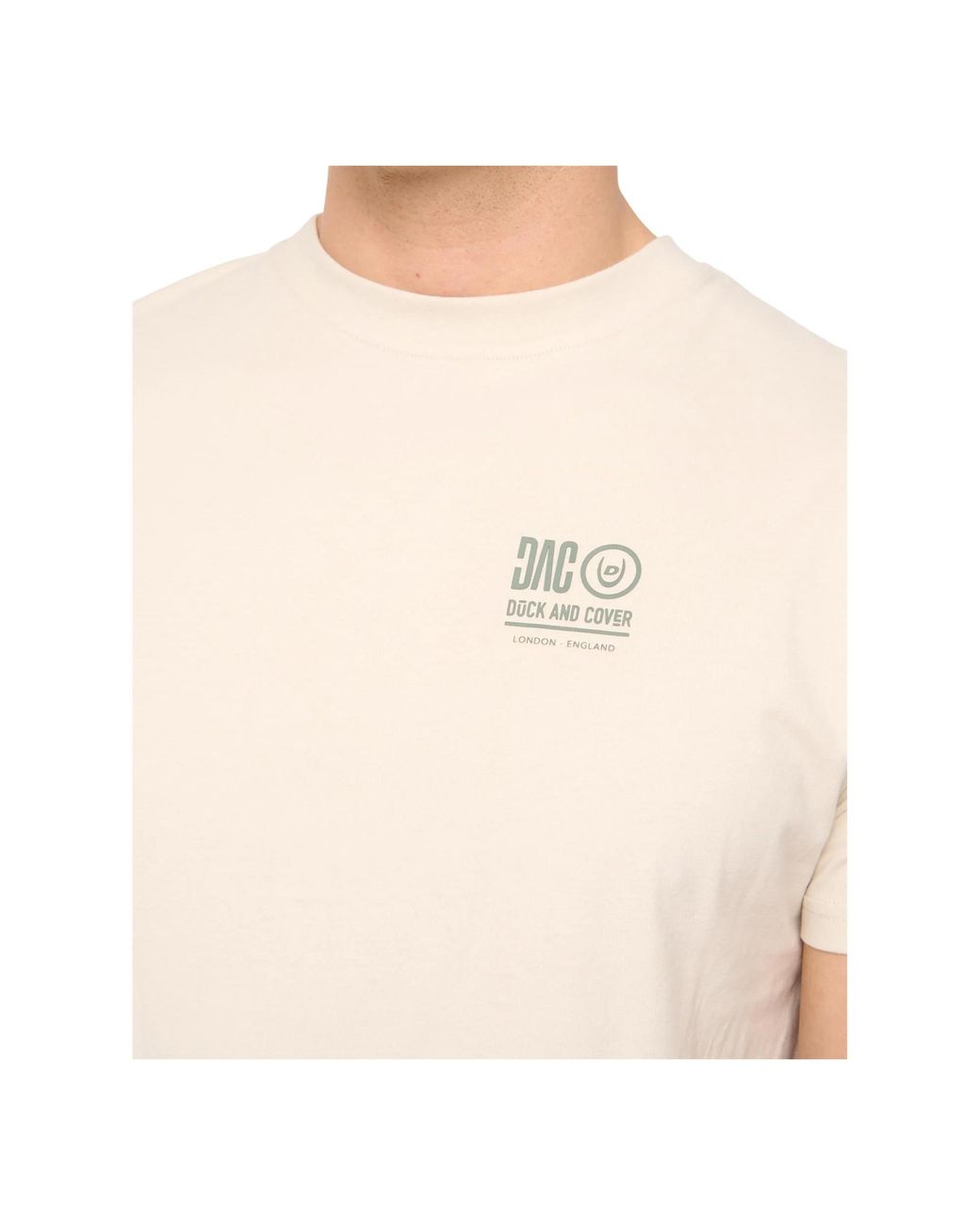 Duck and Cover Blue Lynnfold T-Shirt (Light Stone) for men
