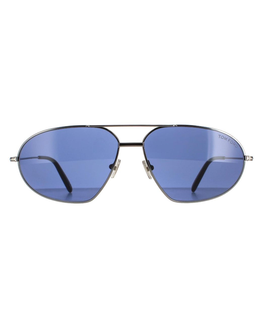 Tom Ford Blue Aviator Shiny Gunmetal Bradford Ft0771 for men