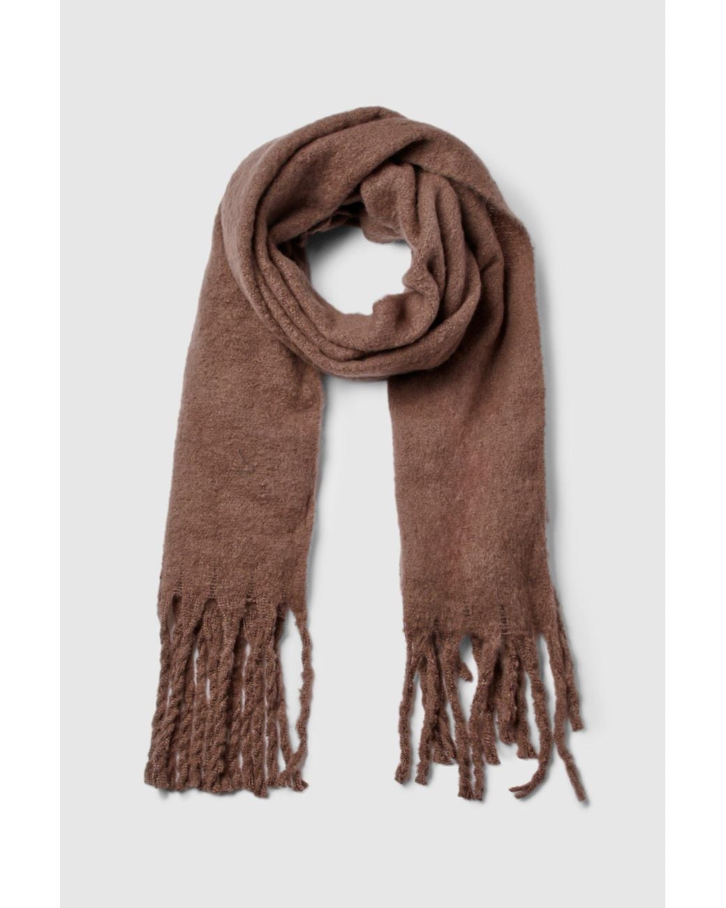 Boohoo Multicolor Chunky Oversized Fringe Scarf