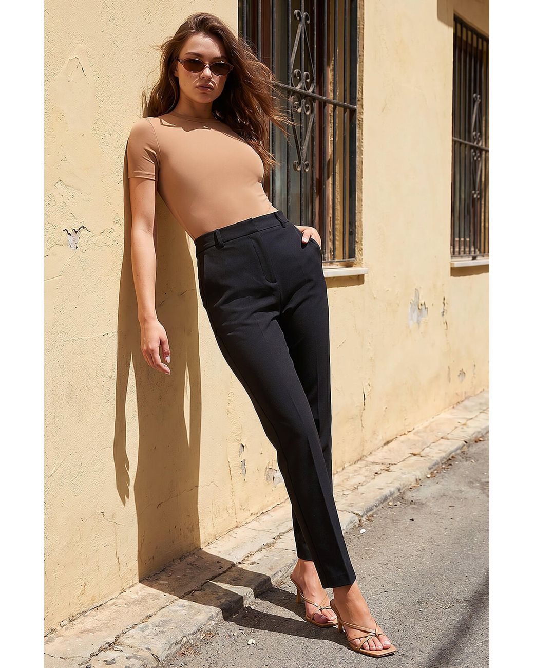 Roman Natural Short Slim Leg Trouser