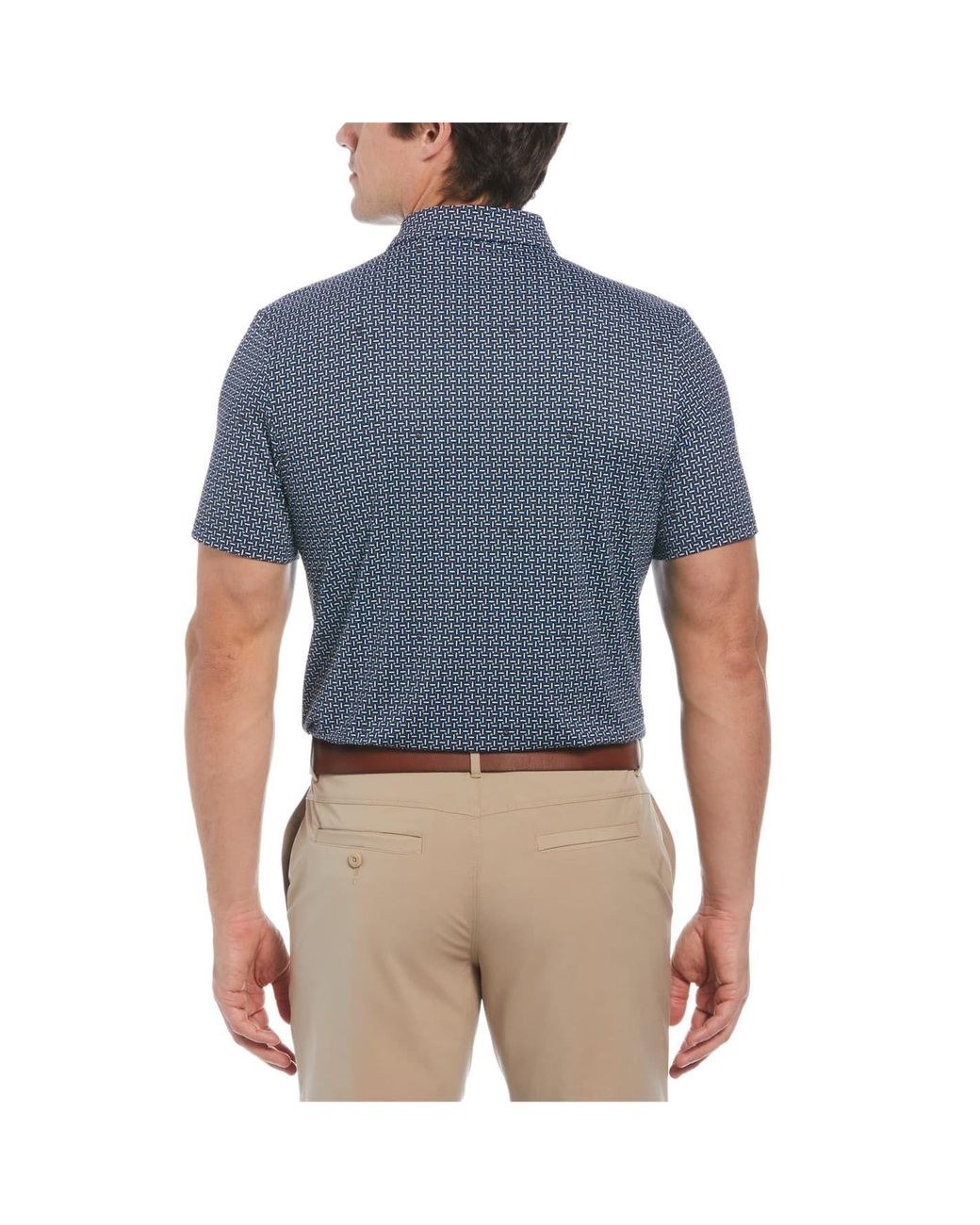 Original Penguin Blue Golf Regular Fit Short Sleeve Shirt for men