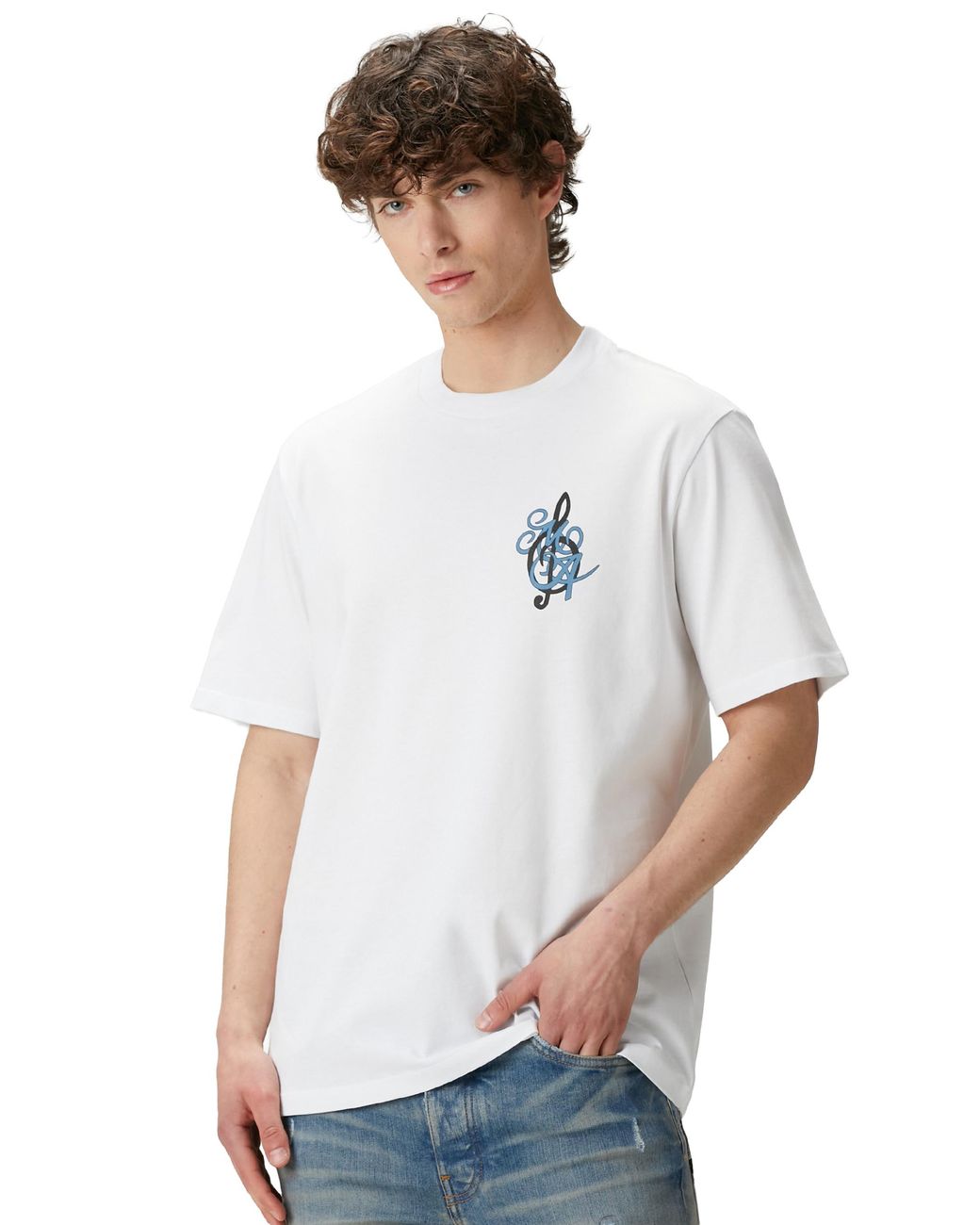 Amiri White Jazz Band T-Shirt for men
