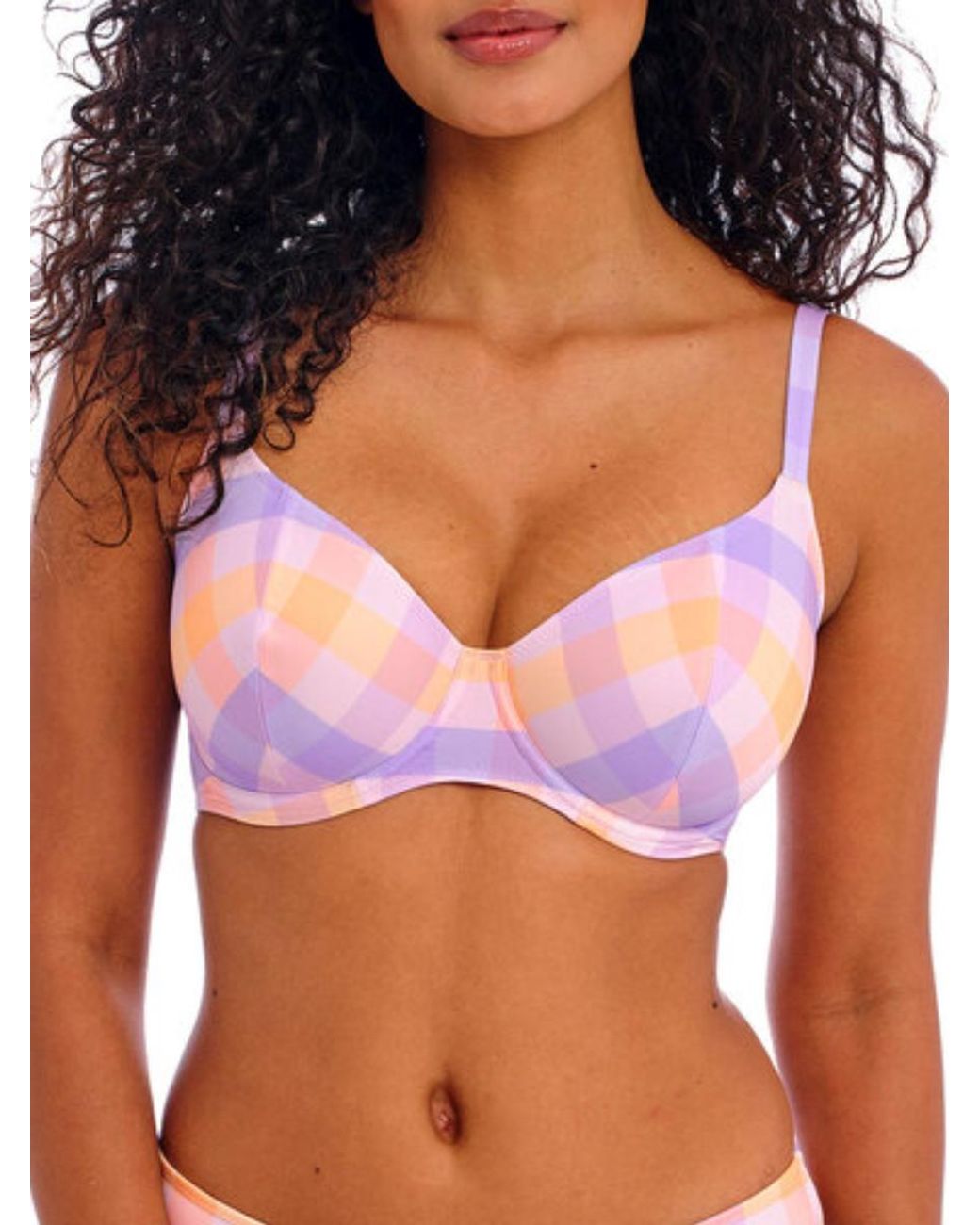Freya Purple Harbour Island Plunge Bikini Top