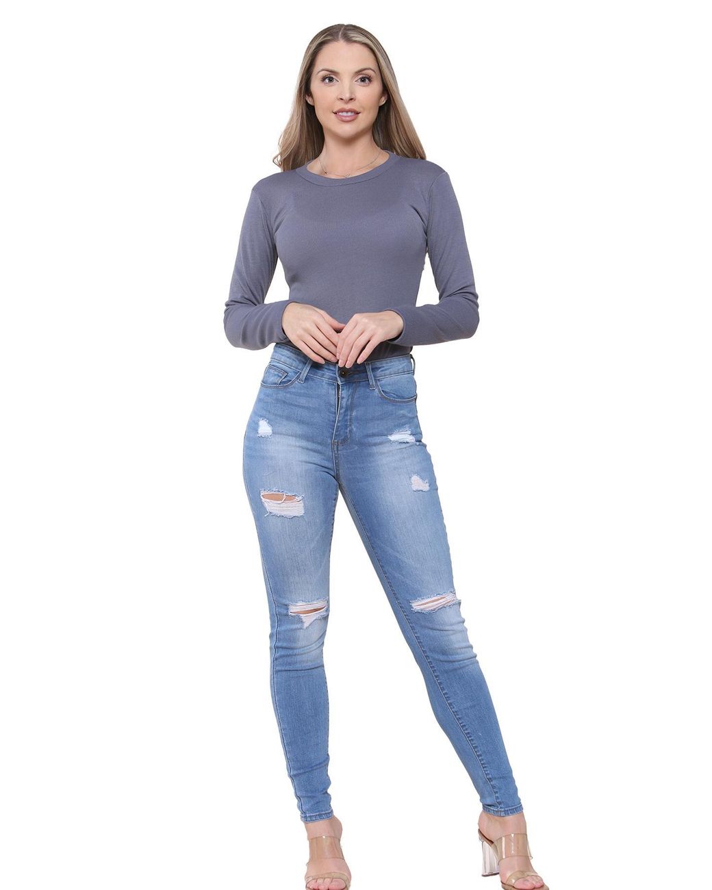 Enzo Blue Skinny Stretch Denim Jeans