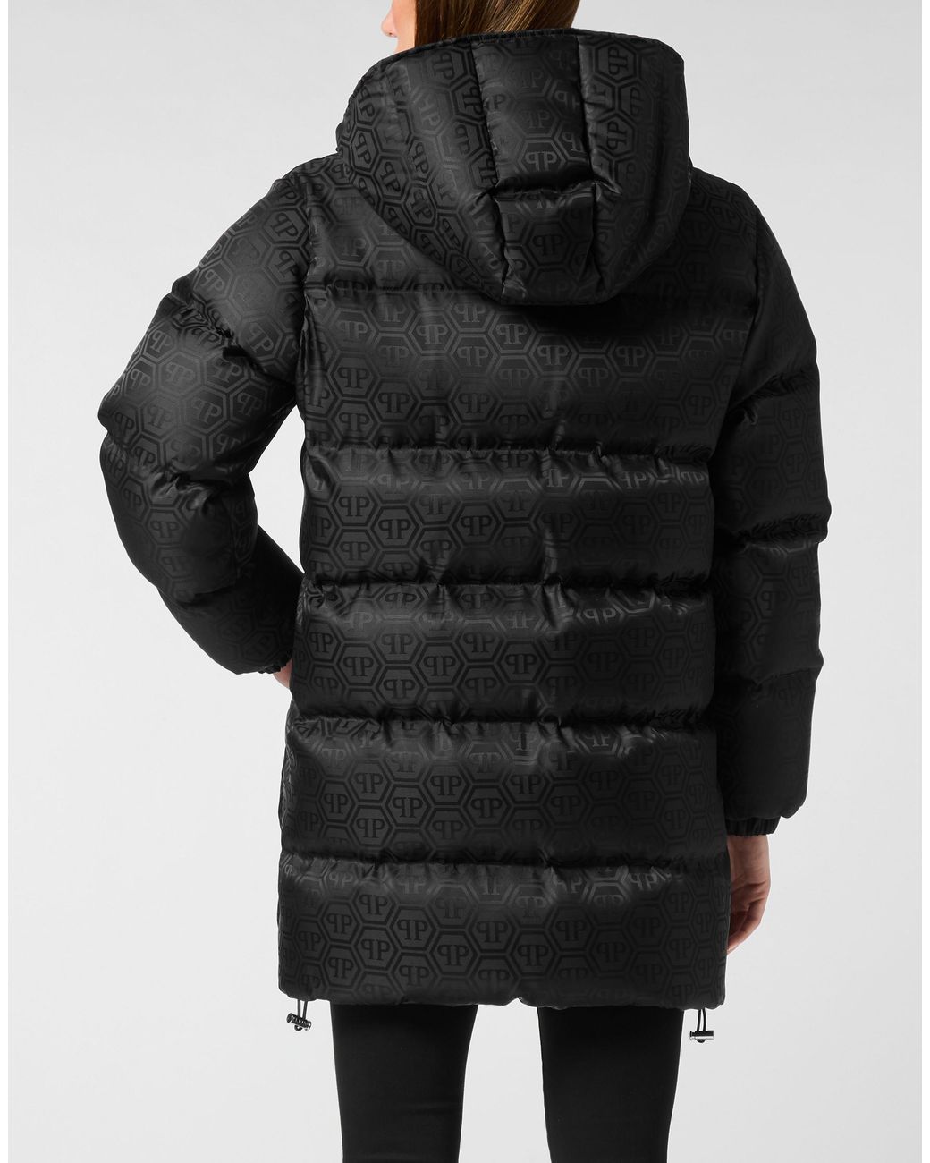 Philipp Plein Puffer Jacket Monogram in het Black