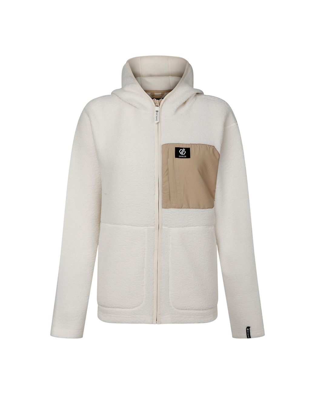 Dare 2b White Ladies Firn Borg Hooded Fleece (Egret)