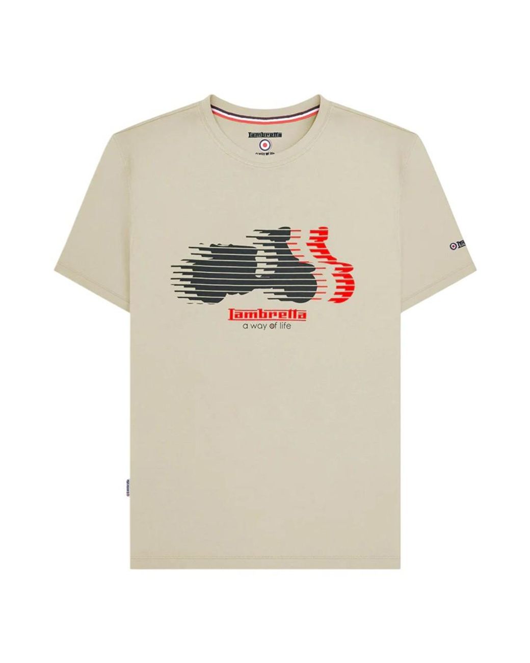 Lambretta Natural Scooter Blur T-Shirt (Tofu) for men