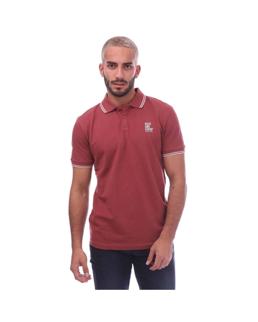 Duck and Cover Red Sameer Polo Shirt for men