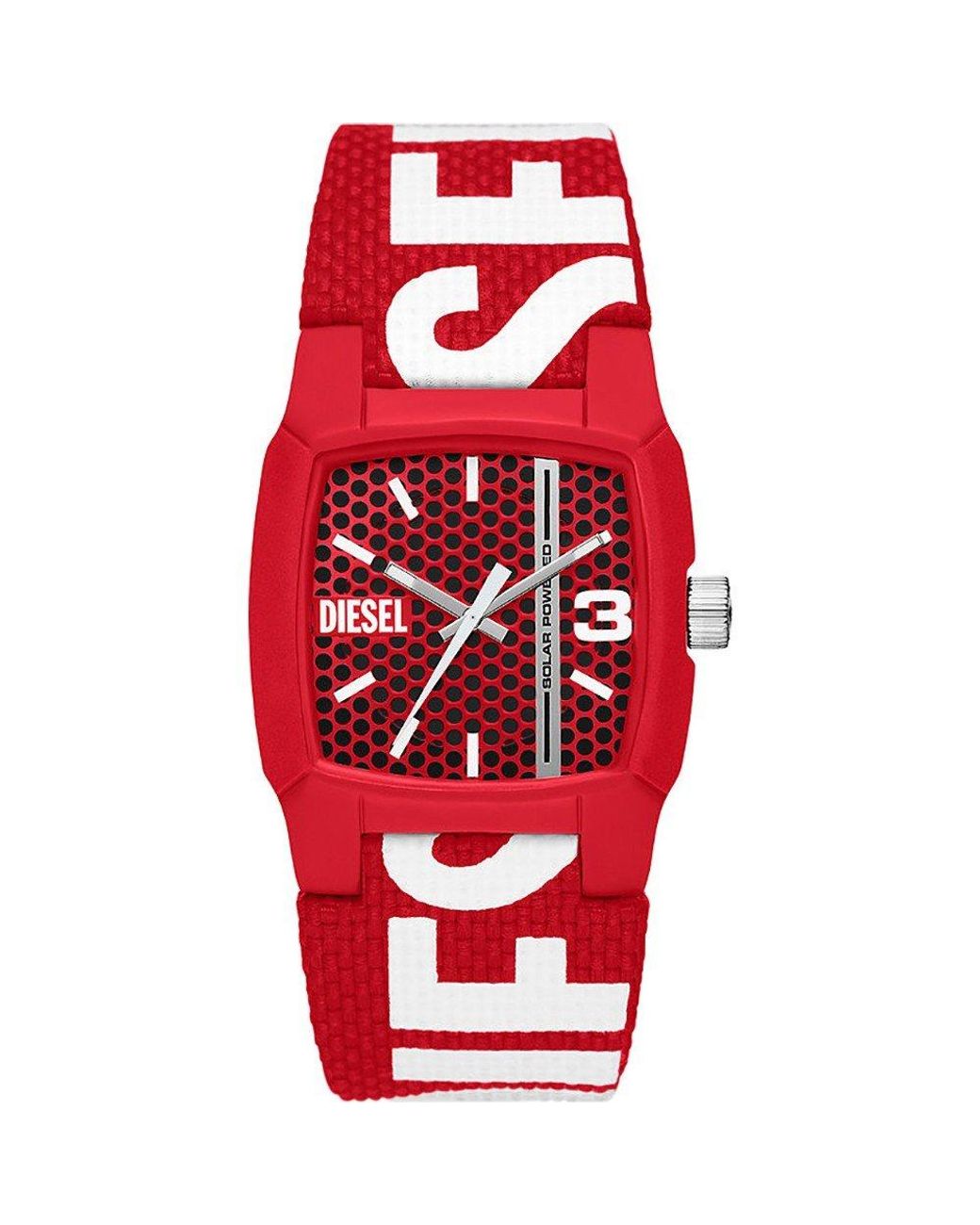 DIESEL Red Cliffhanger Watch Dz2168 Fabric for men