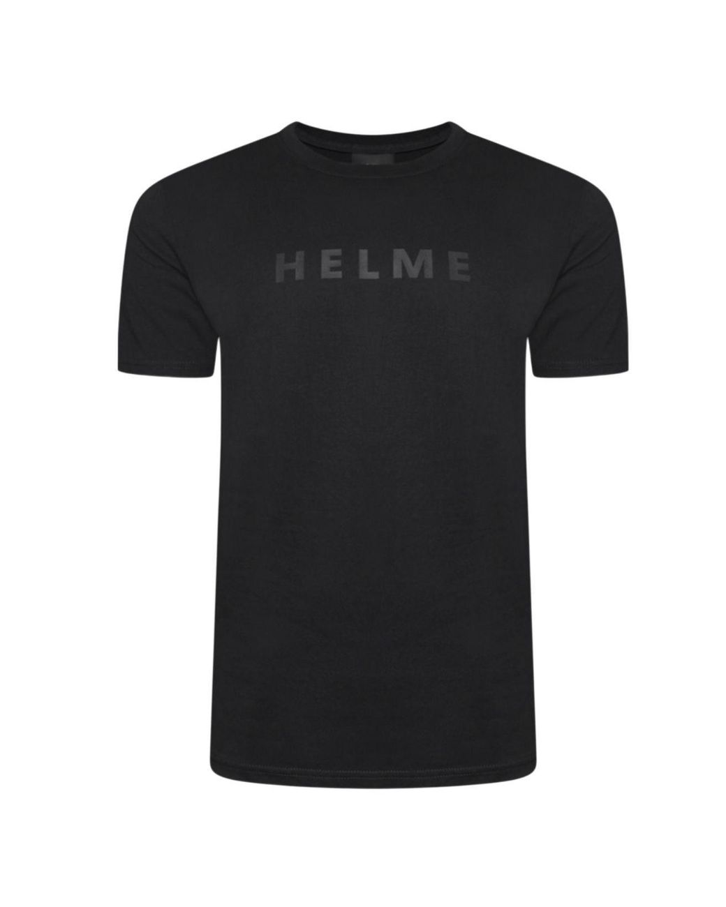 Helm Black Short Sleeve T-Shirt 100% Cotton Crew Neck for men