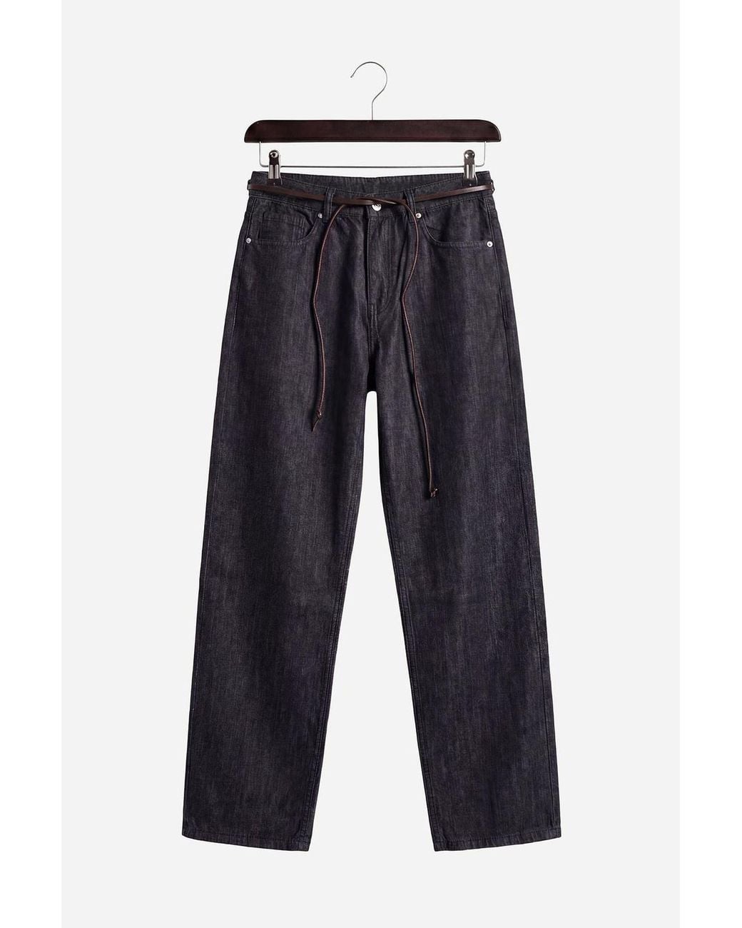 Giesto Blue Mid-Waist Straight-Leg Jeans for men