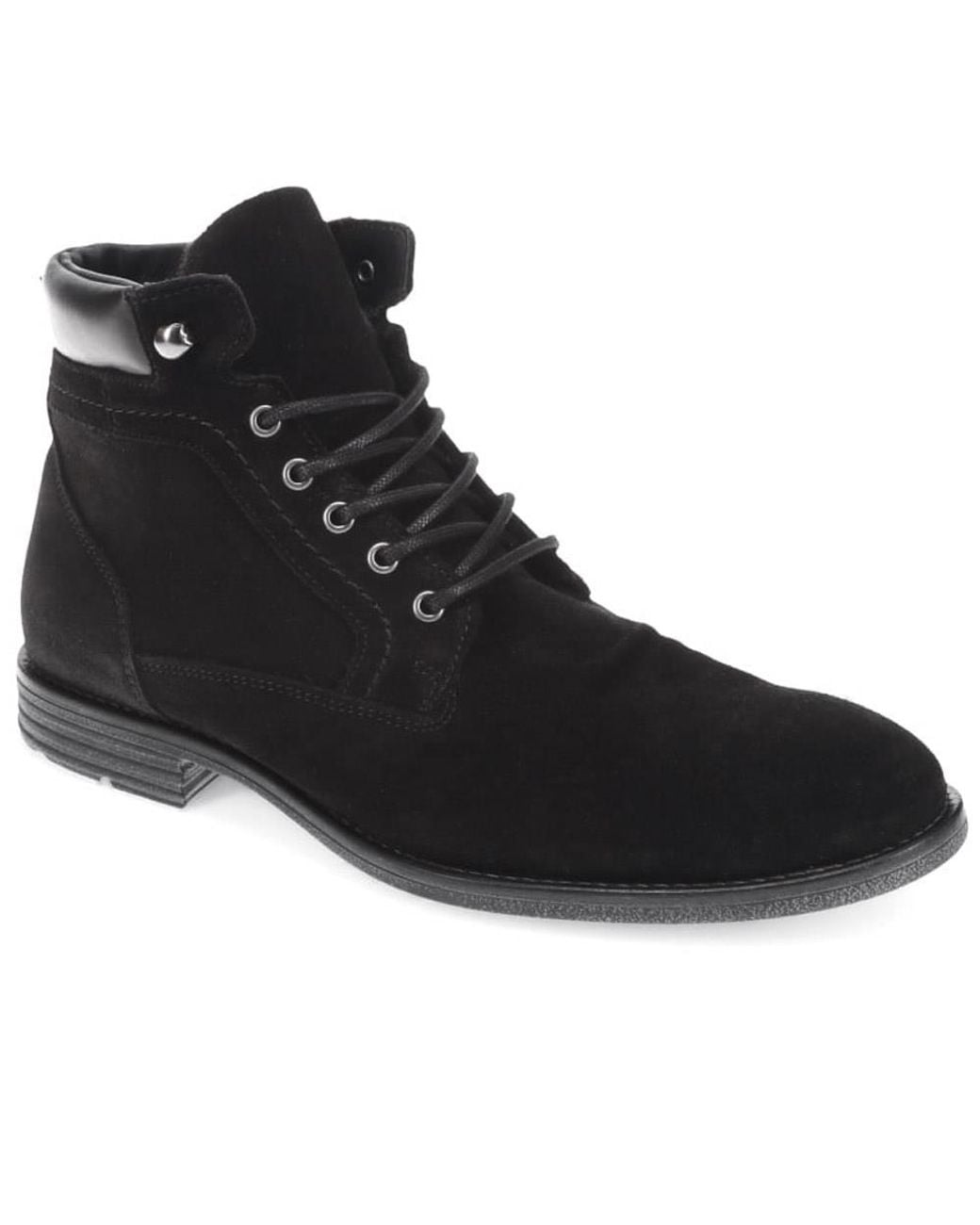 Jones Bootmaker Black Docklands Leather Lace-Up Boots for men