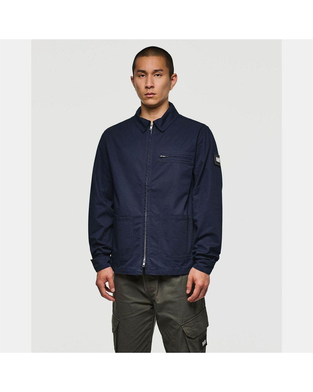 Weekend Offender Blue Caleb Service Overshirt for men