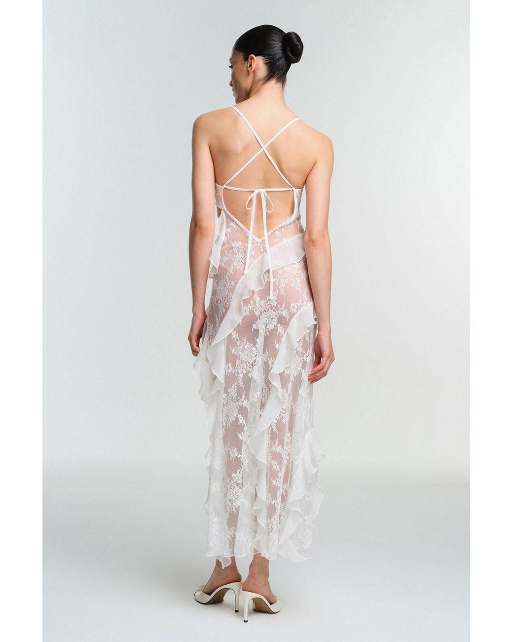 Penti White Fiora Lace Nightgown