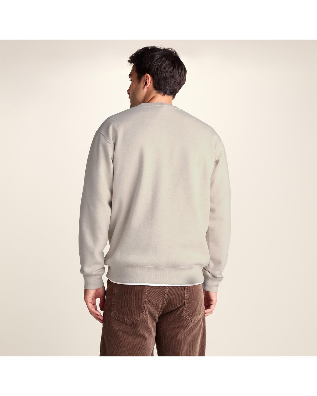TOG24 Natural Dolan Supersoft Crew Neck Sweatshirt for men