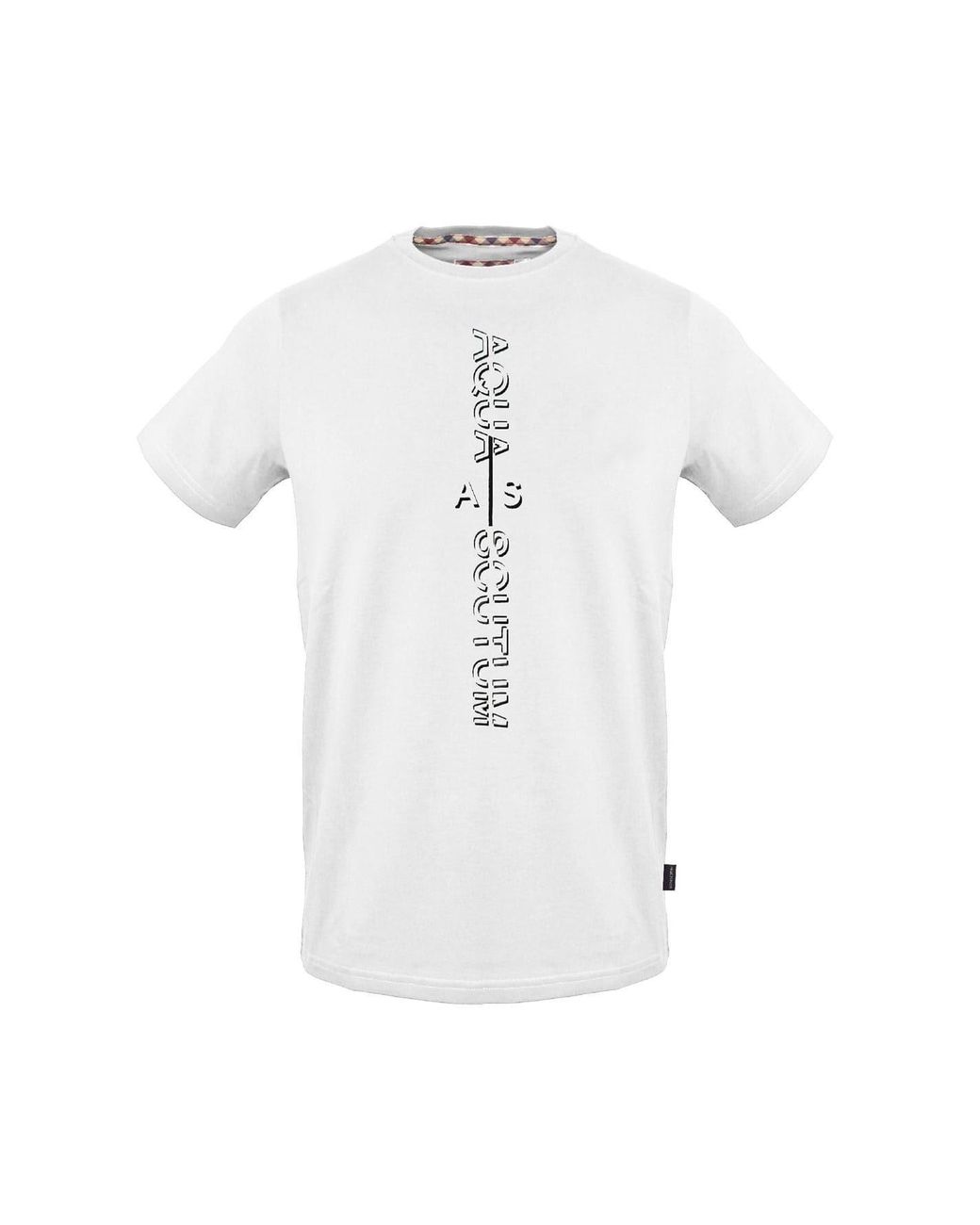 Aquascutum White Crew Neck Short Sleeve Jersey T-Shirt for men