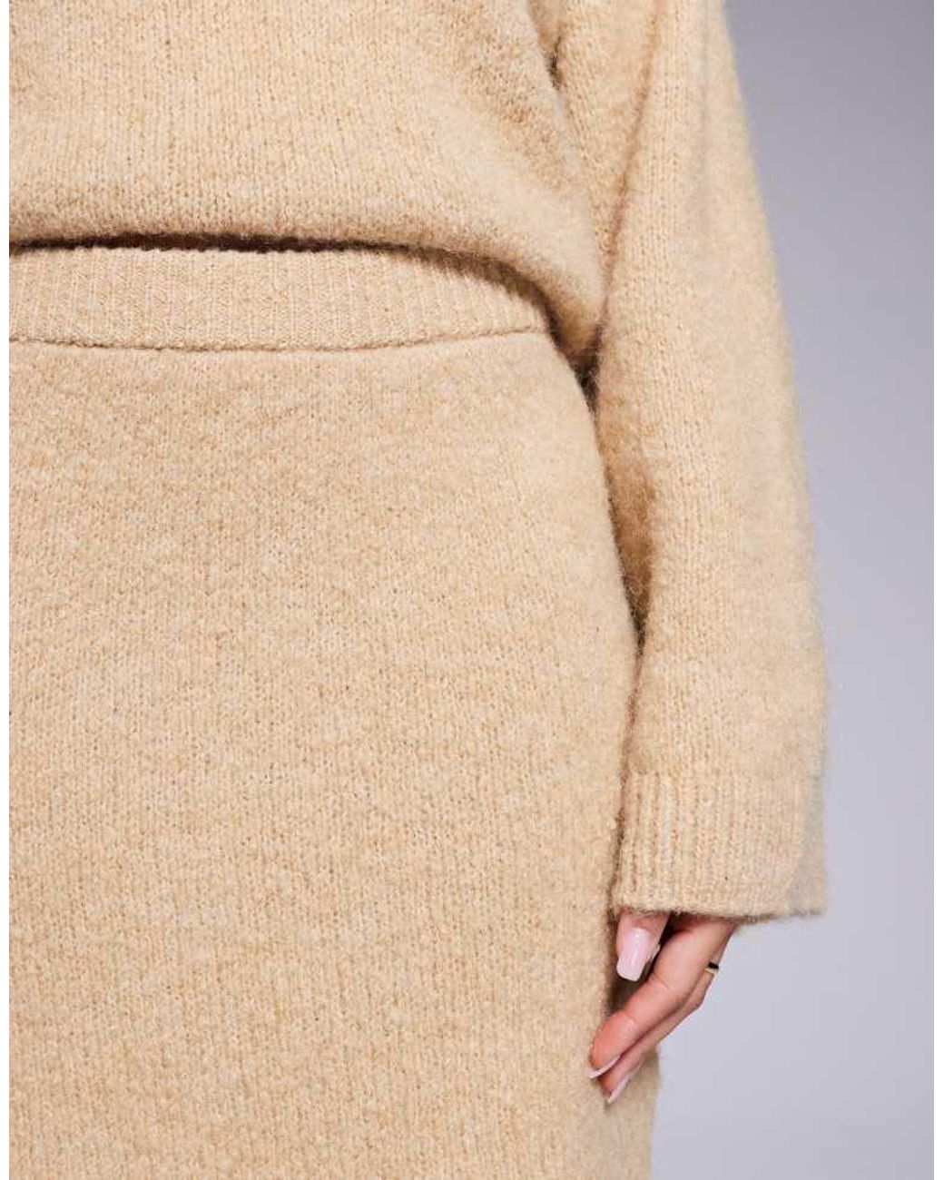 ASOS Natural Wool Blend Mini Skirt Co-Ord