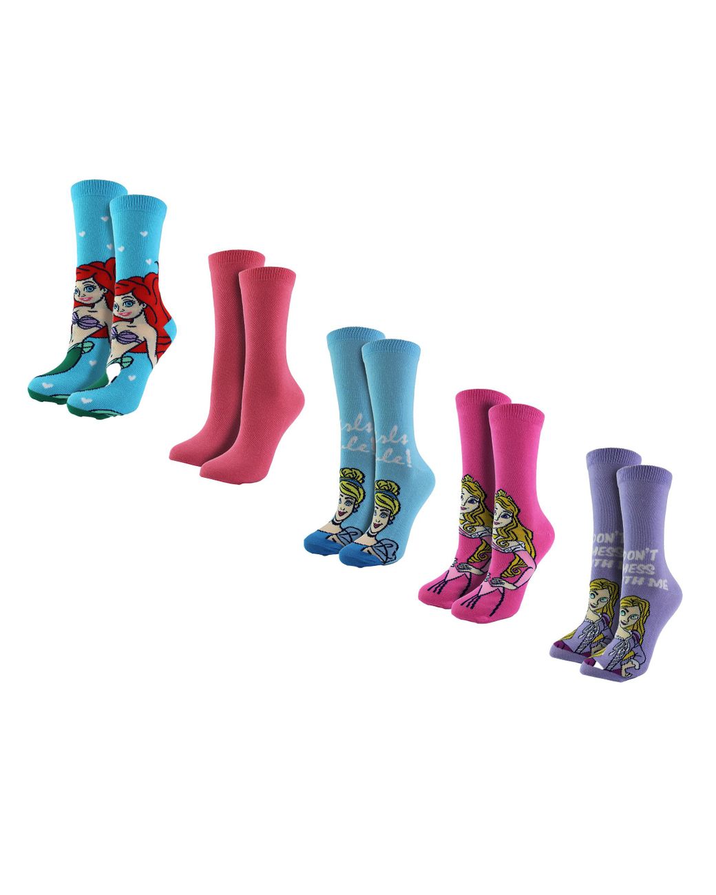 Disney Multicolor 5 Pairs Princess Socks For