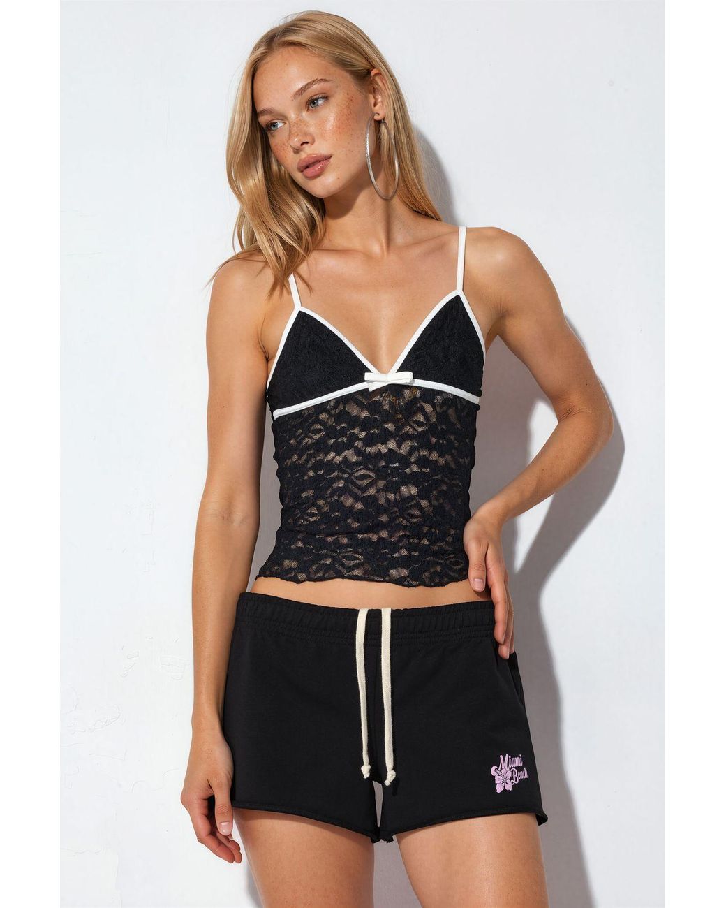 Busem Red Mid-Waist Jersey Shorts