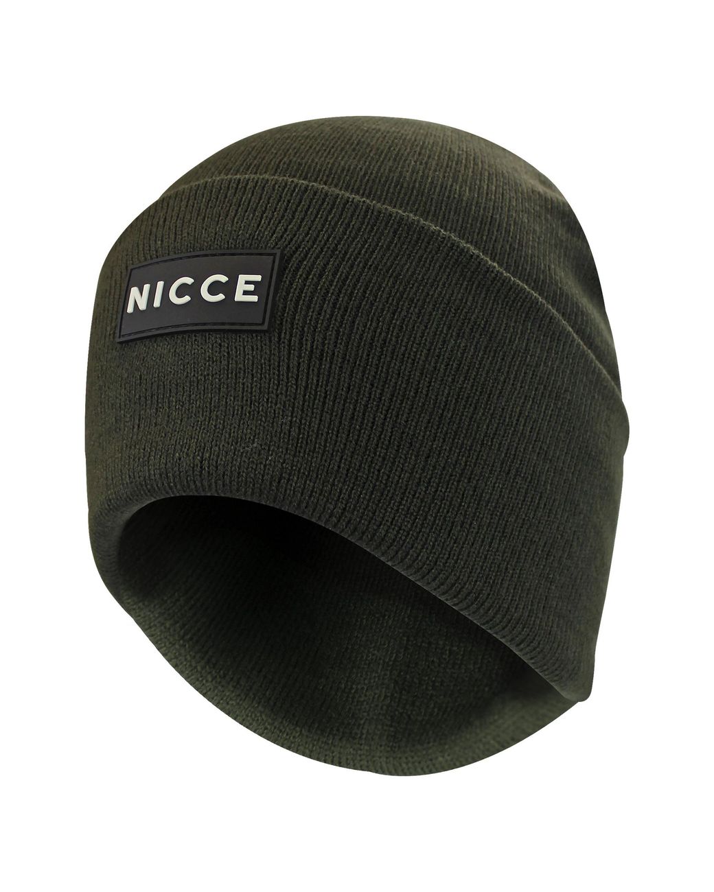 Nicce London Black Knitted Beanie Hat for men