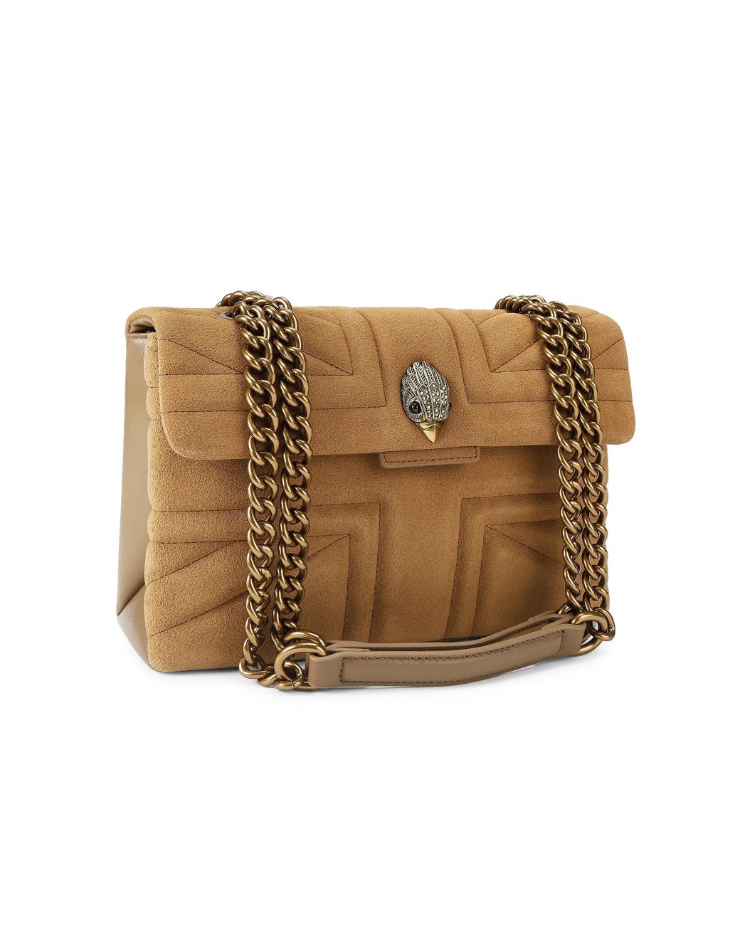 Kurt Geiger Natural Suede Union Jack Bag