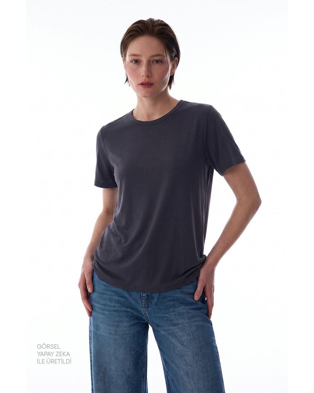 Penti Blue Modal T-Shirt Crew Neck