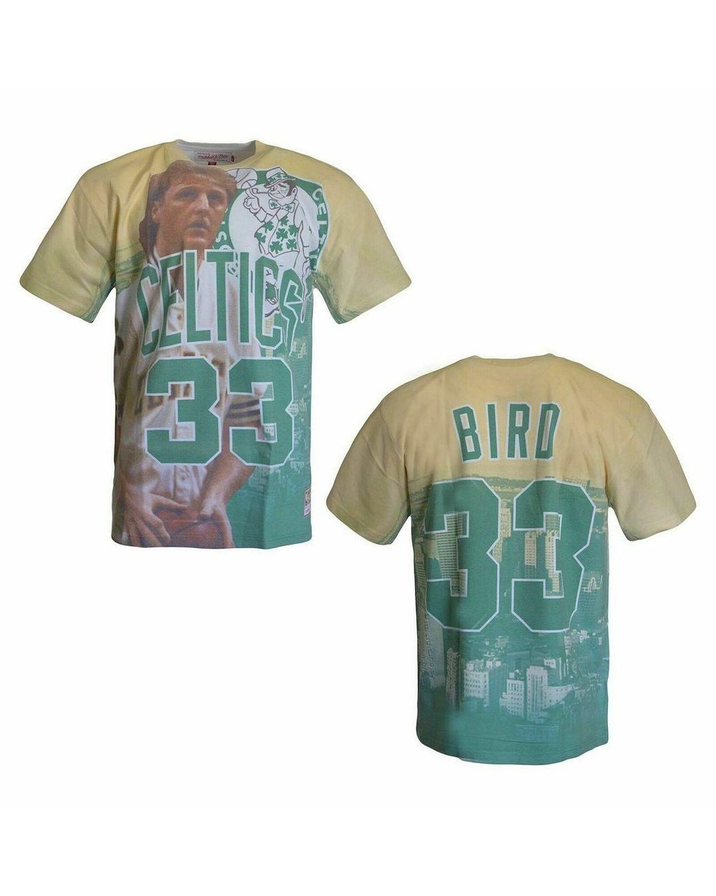 Mitchell & Ness Green Boston Celtics Larry Bird 33 T-Shirt for men