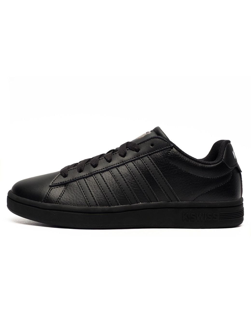 k swiss black leather trainers