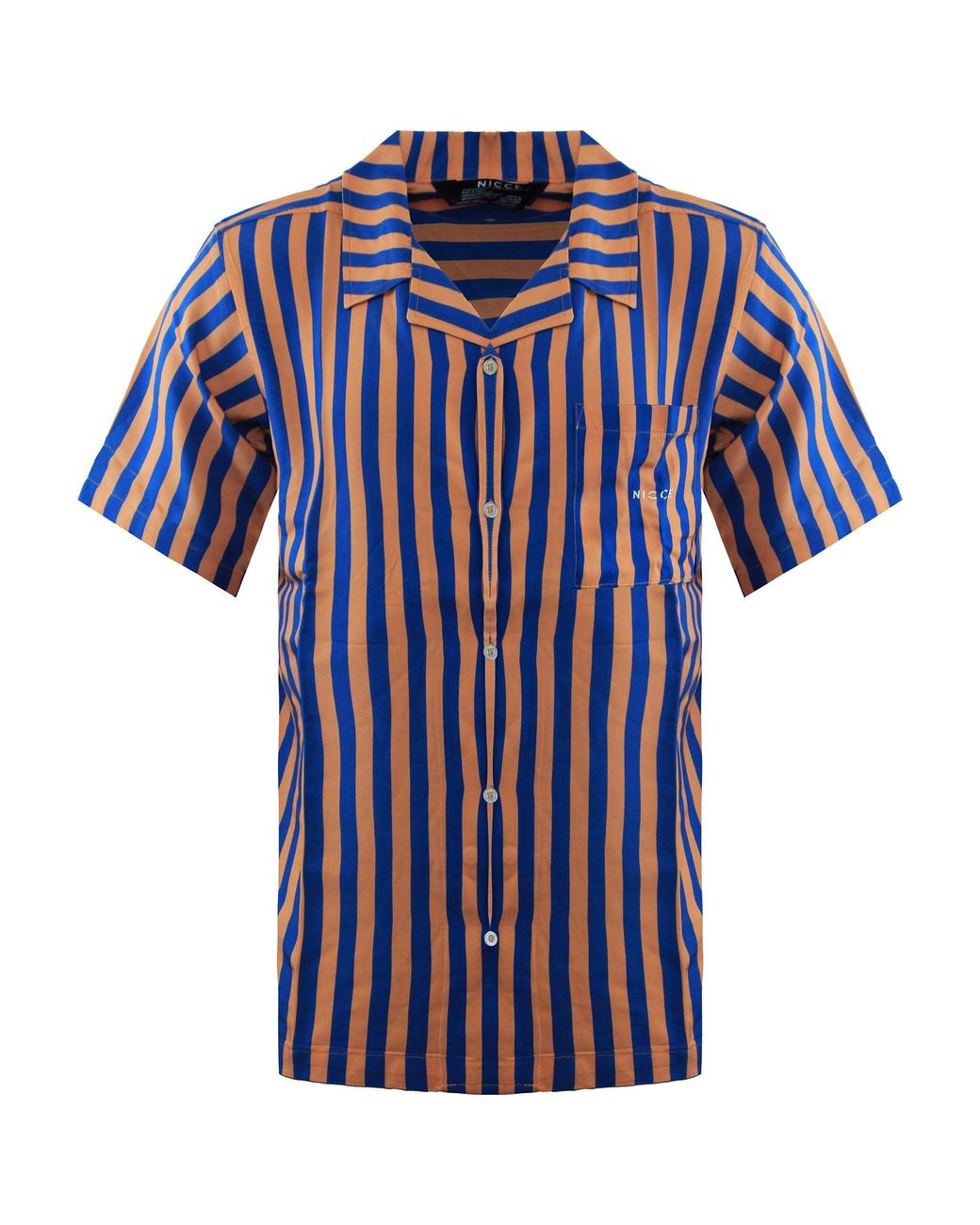 Nicce London Blue Summer Series Stripe Shirt Viscose for men