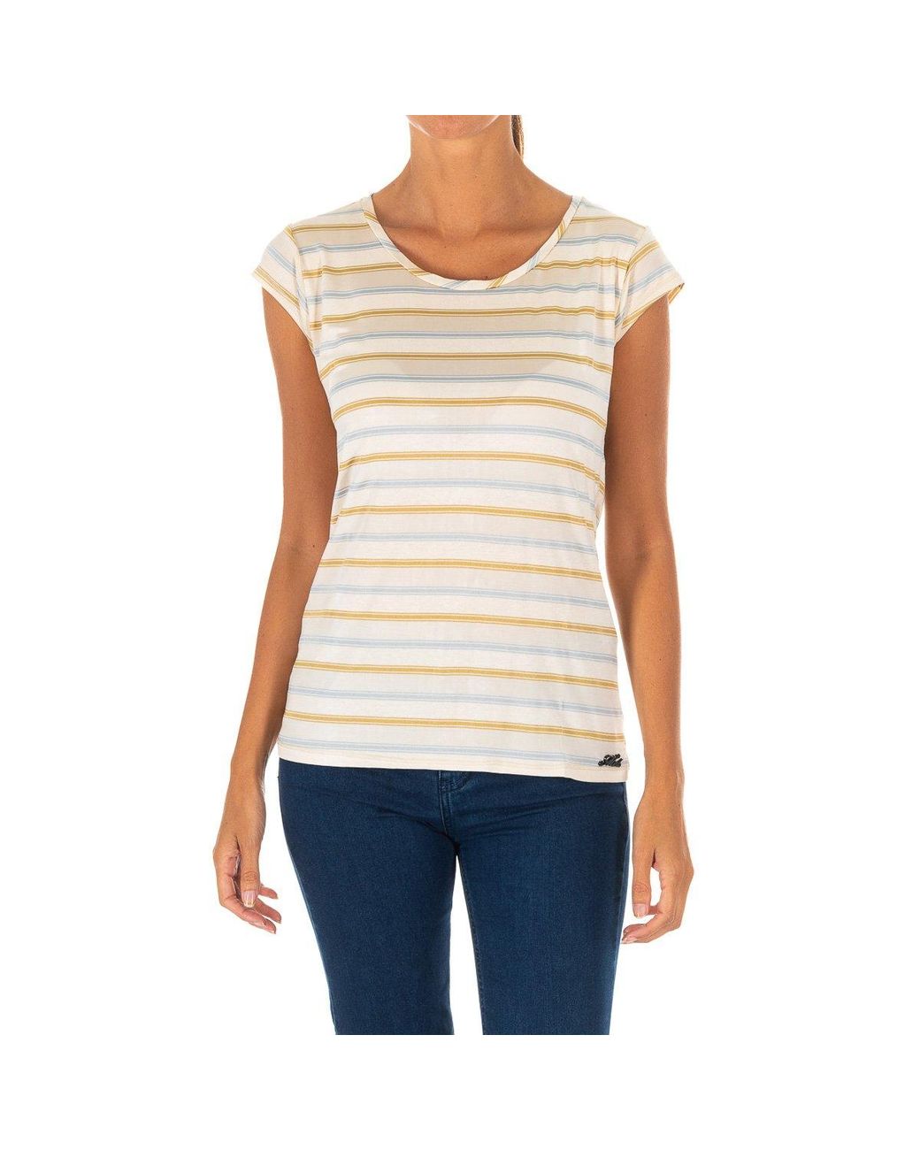 Met Blue Short Sleeve Round Neck T-Shirt 10Dmc0121