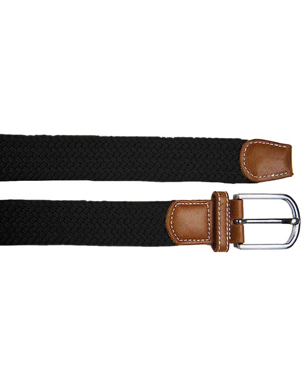 Asquith & Fox Black Woven Braid Stretch Belt for men