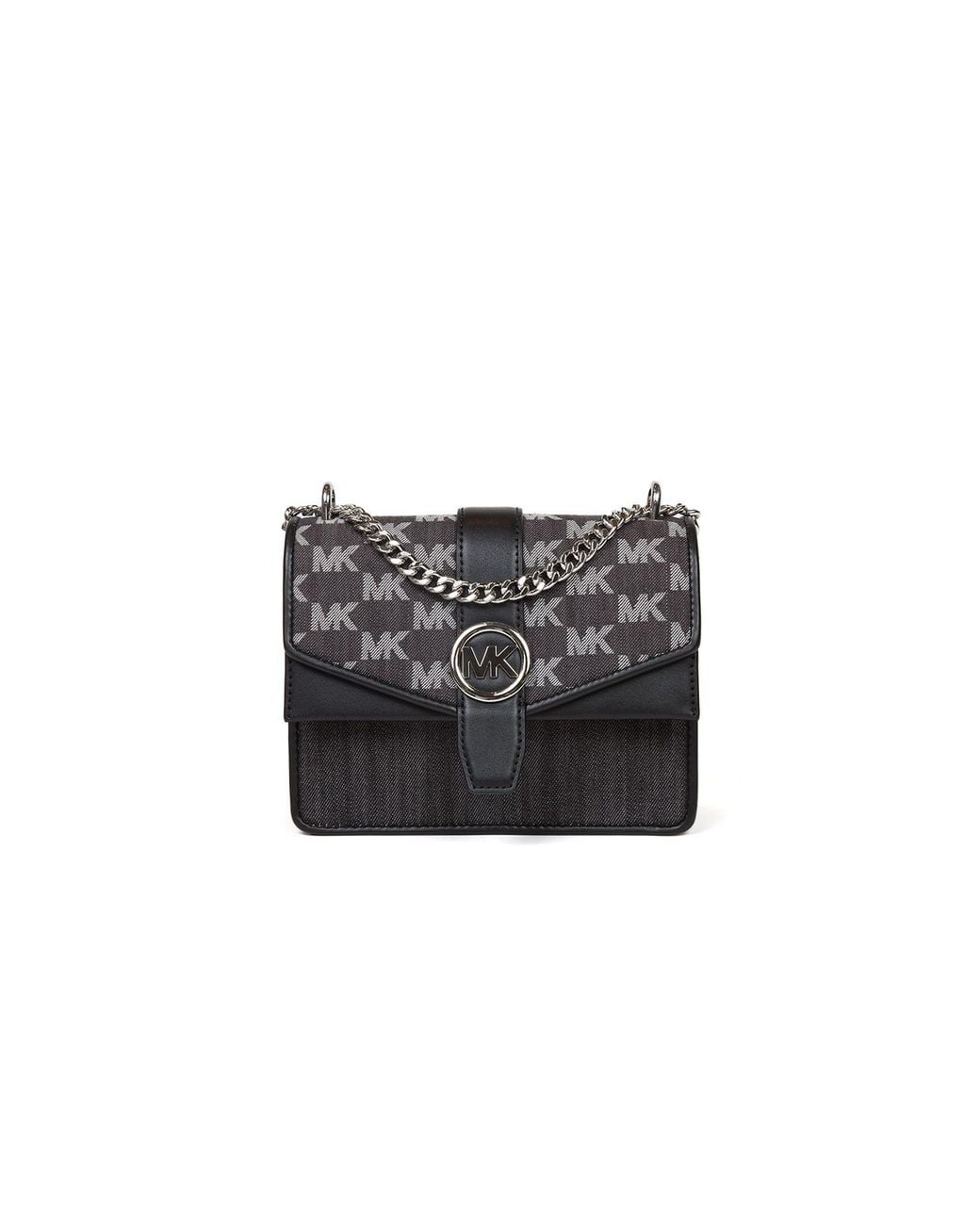 Michael Kors Black Greenwich Small Flap Crossbody Bag