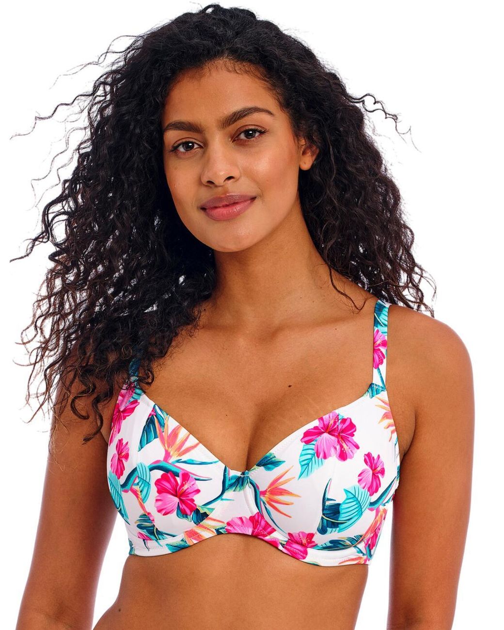 Freya Blue Palm Paradise Plunge Bikini Top