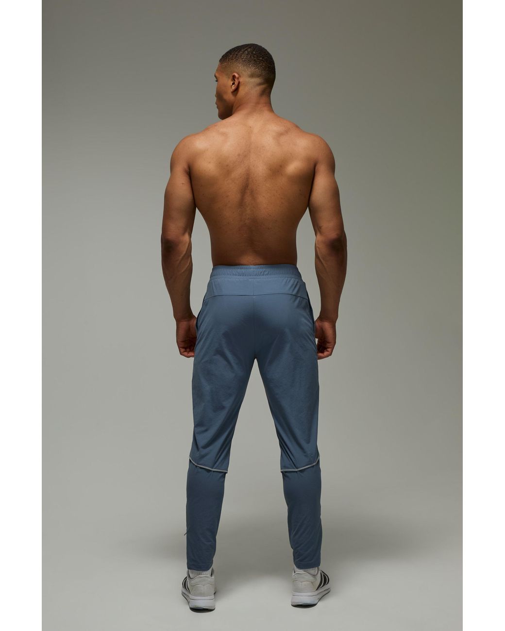 BoohooMAN Blue Active Running Vent Tapered Jogger for men
