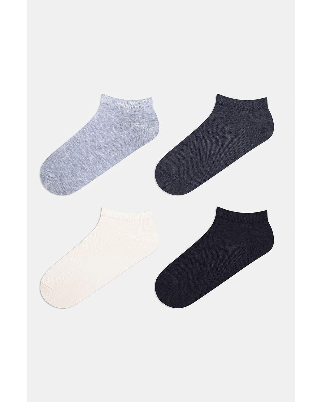 Penti 4-Pack Geribbelde Crew Sokken in het Blue