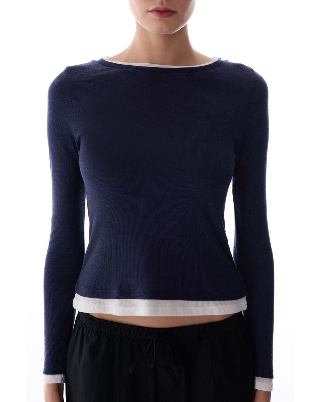 Penti Blue Long-Sleeve Crew Neck Bodysuit