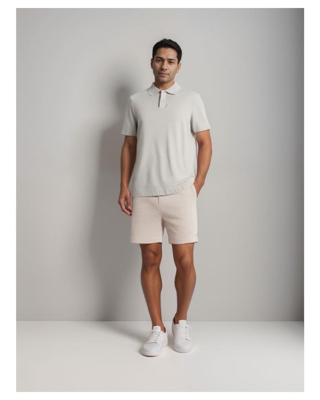 Secret Label White Cotton Pique Polo Shirt for men
