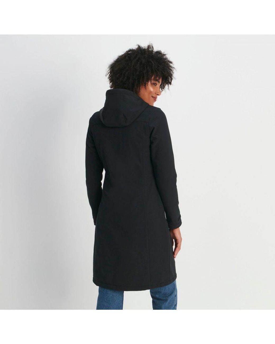 TOG24 Black Marina Extra Long Softshell Jacket