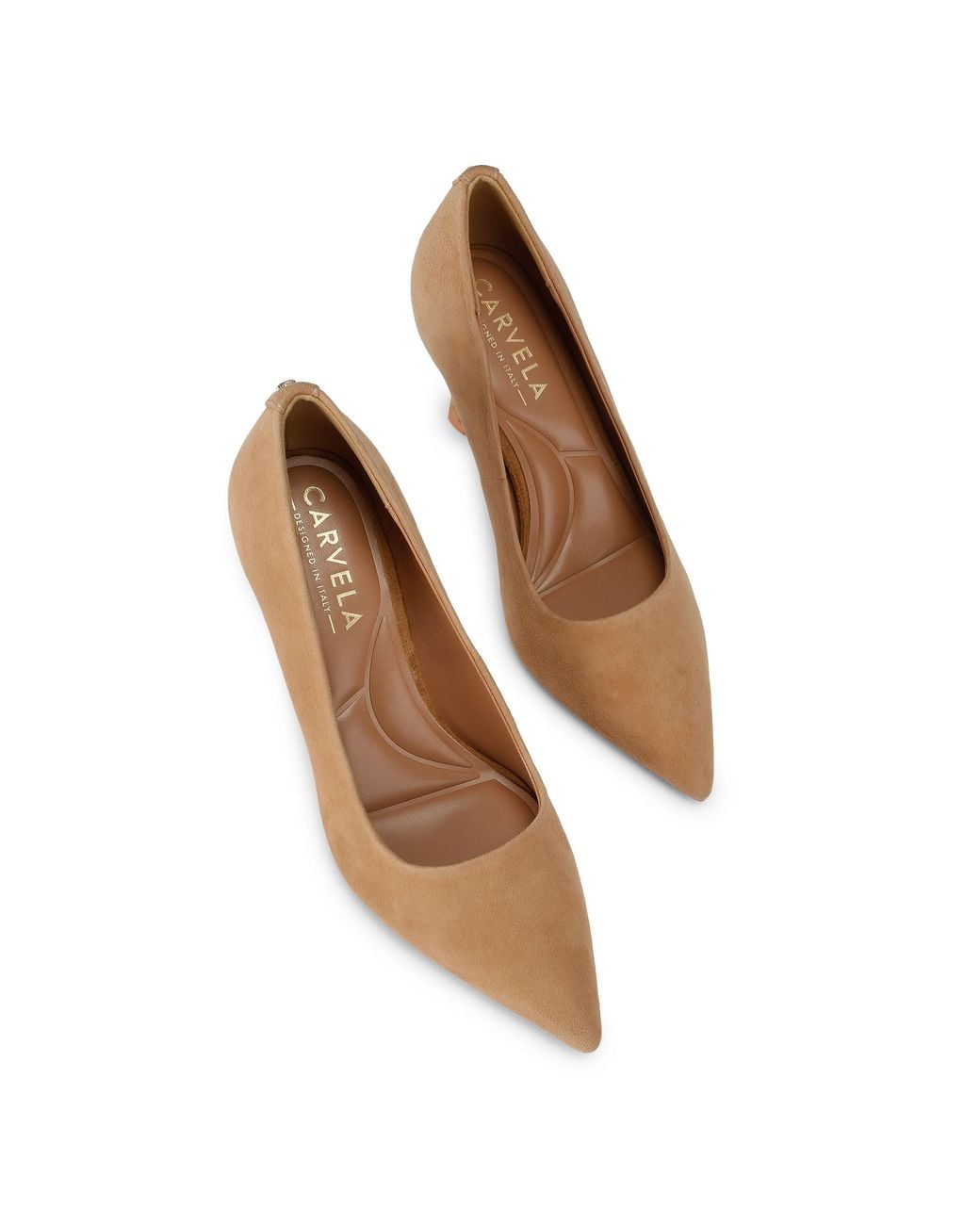 Carvela Kurt Geiger Natural Suede Corletta Court Heels