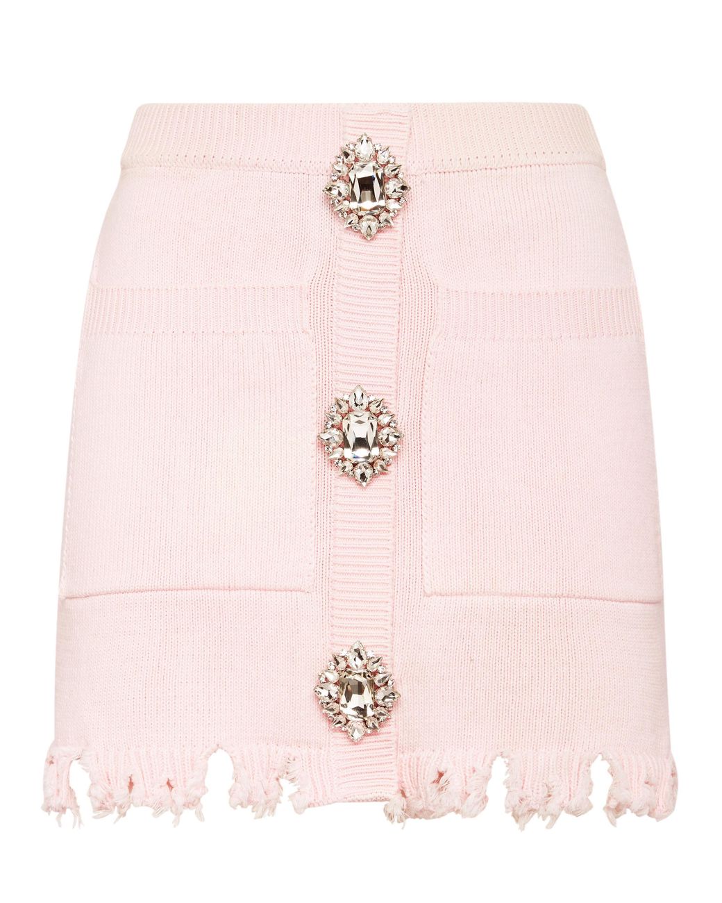 Philipp Plein Gebreide Korte Rok Monogram in het Pink