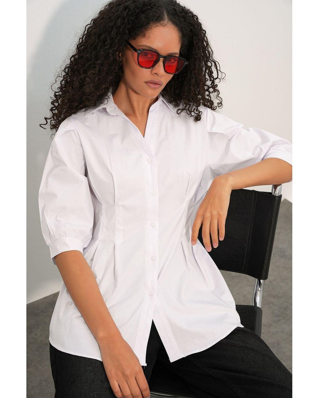 Bigdart Black Cotton Blend Shirt