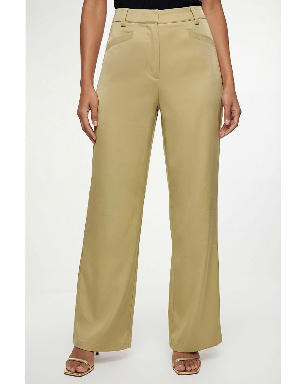 Wallis Green Satin Wide Leg Trouser Coord
